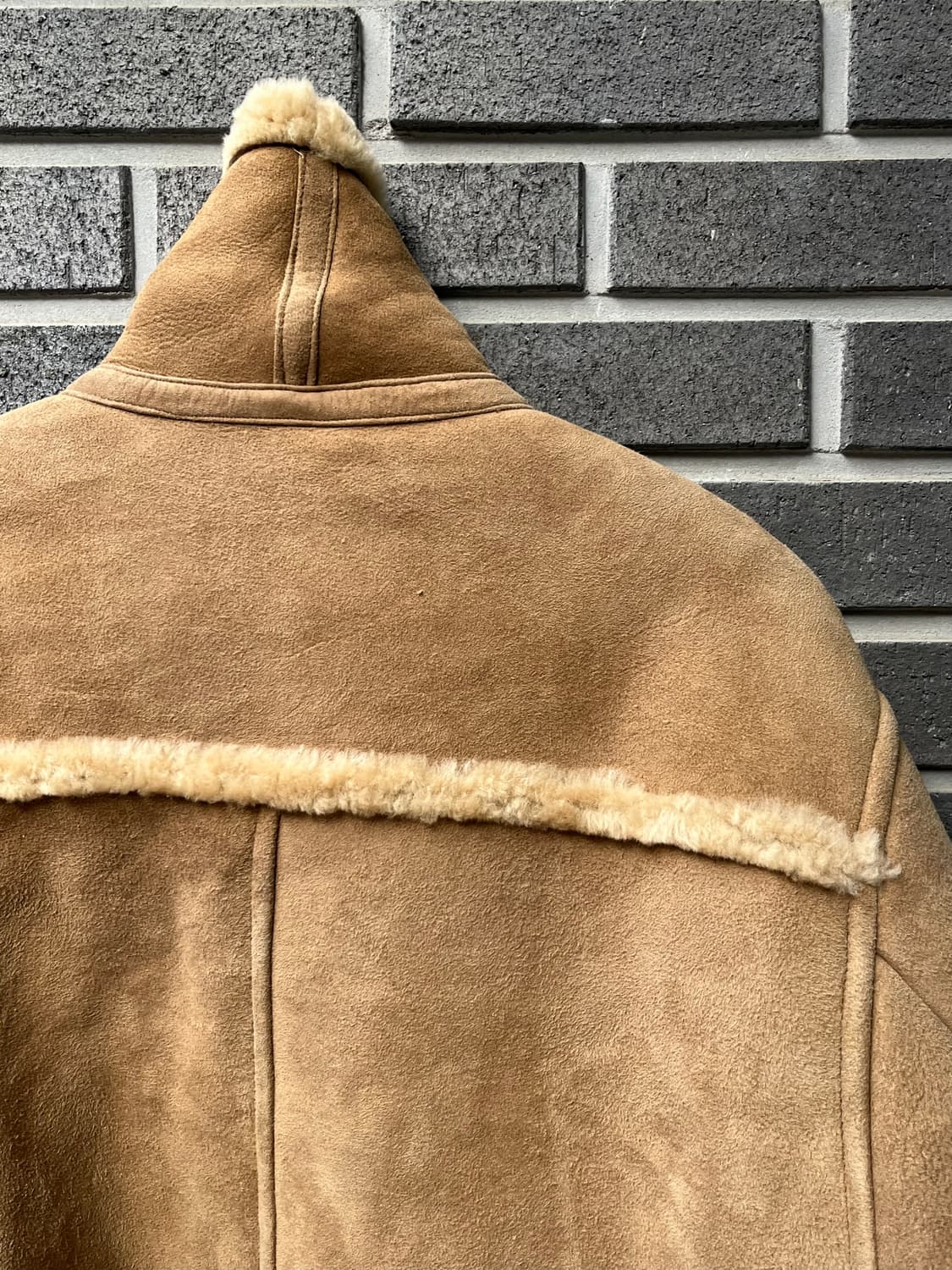 90s 램스킨 양가죽 스웨이드 시어링 자켓 상품이미지9