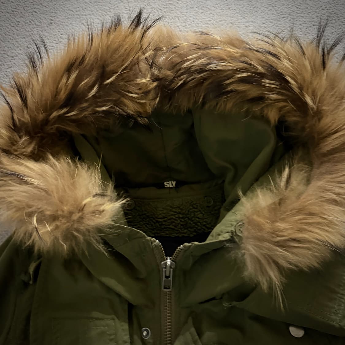 Sly khaki fur jacket 상품이미지2