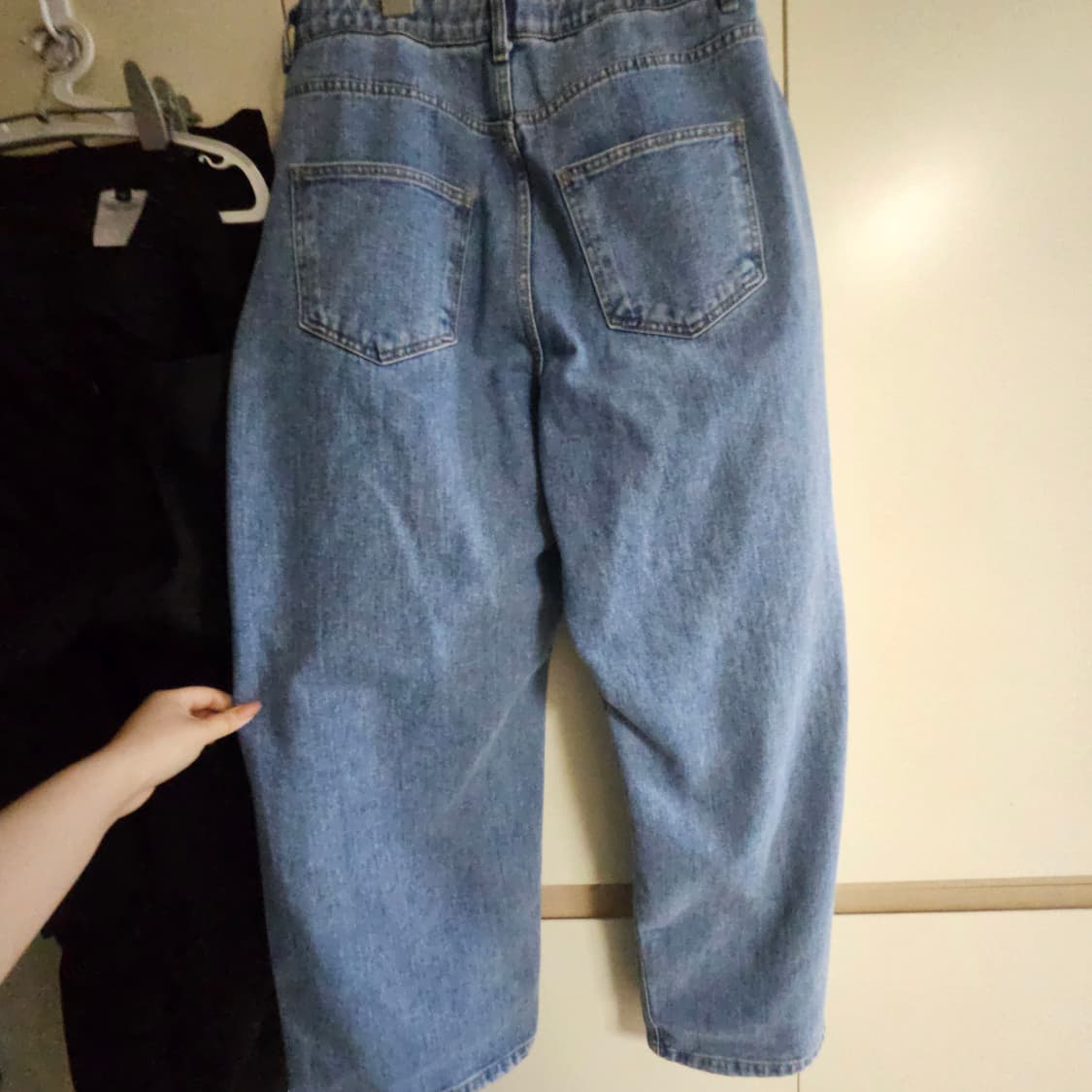 러기드하우스 제이비 원턱 와이드 데님 팬츠 연청 상품이미지6
