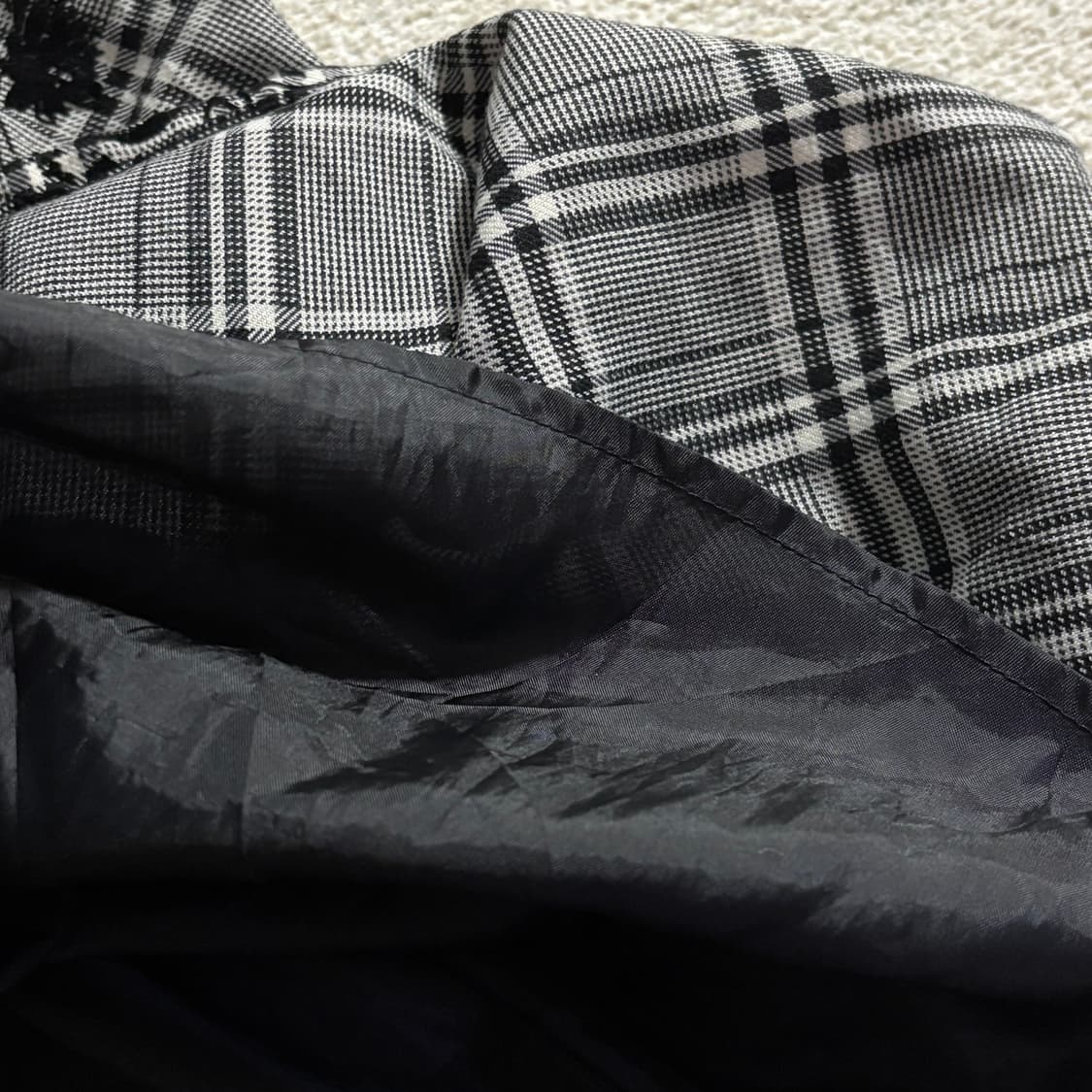 일본빈티지 고딕 모리걸 체크 플라워포인트 스커트 상품이미지4