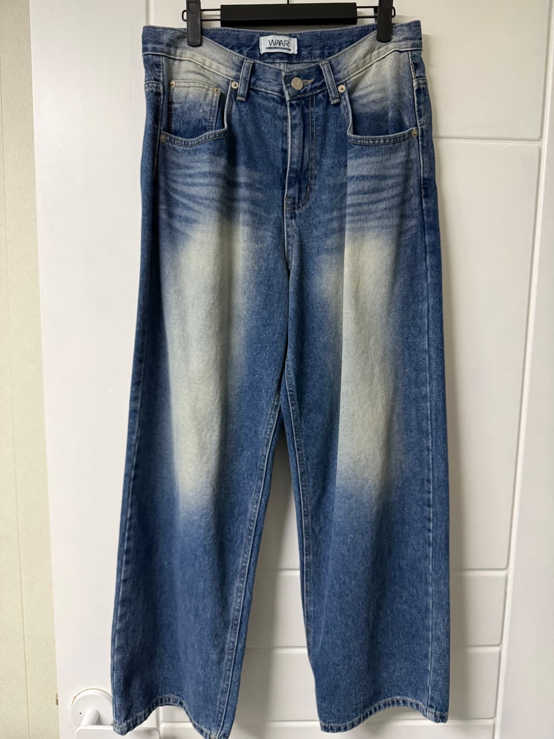 새상품 와르 와이드데님팬츠 진청S 상품이미지2