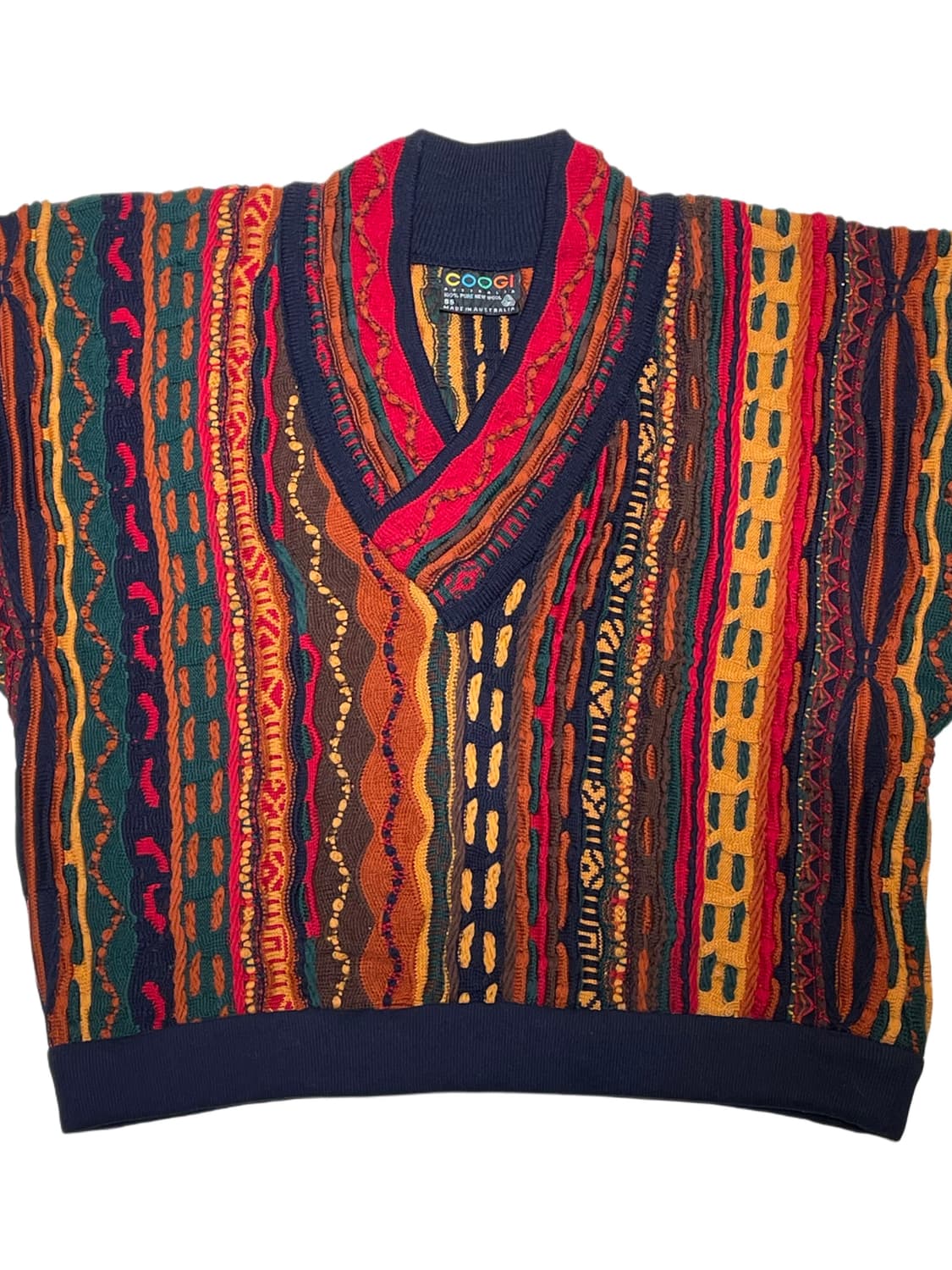 쿠지 브이넥 케이블 니트 상품이미지4