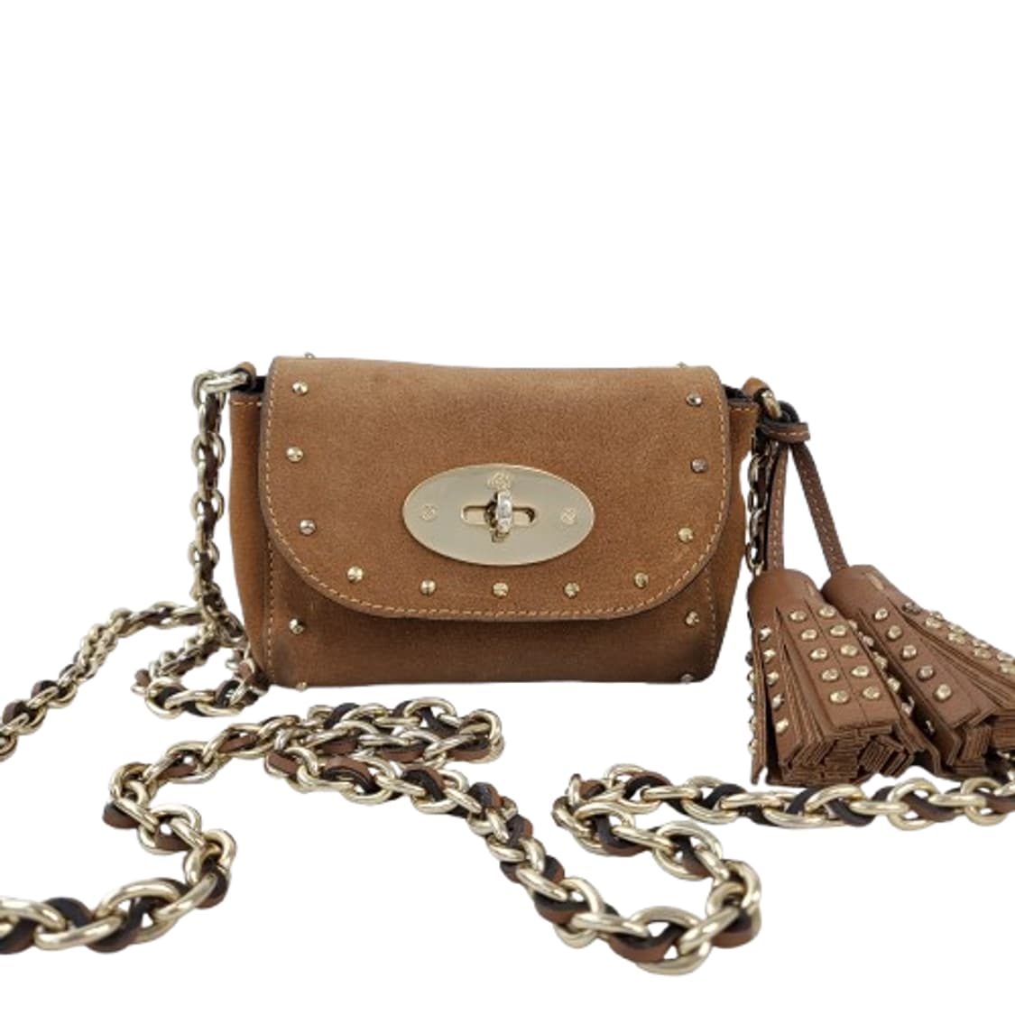 정품 멀버리 헤비 스웨이드 미니 체인 크로스백 상품이미지2