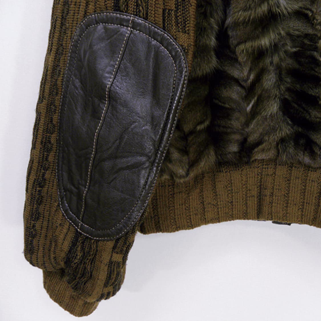 Roman Rominas 폭스& 가죽 콤비 점퍼 상품이미지6