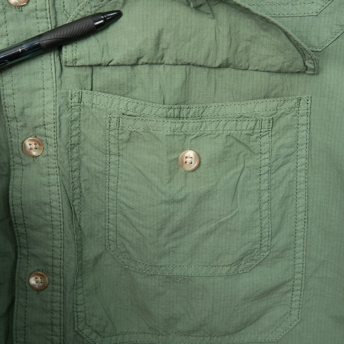 [115] 빔즈플러스 2022SS 코튼 립스탑 어드벤쳐 셔츠  상품이미지2