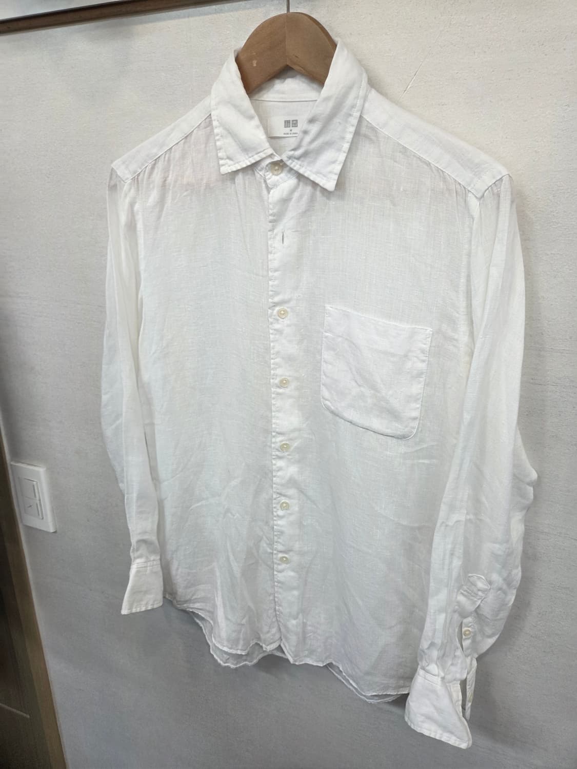 유니클로 린넨 셔츠 긴팔 m 상품이미지4