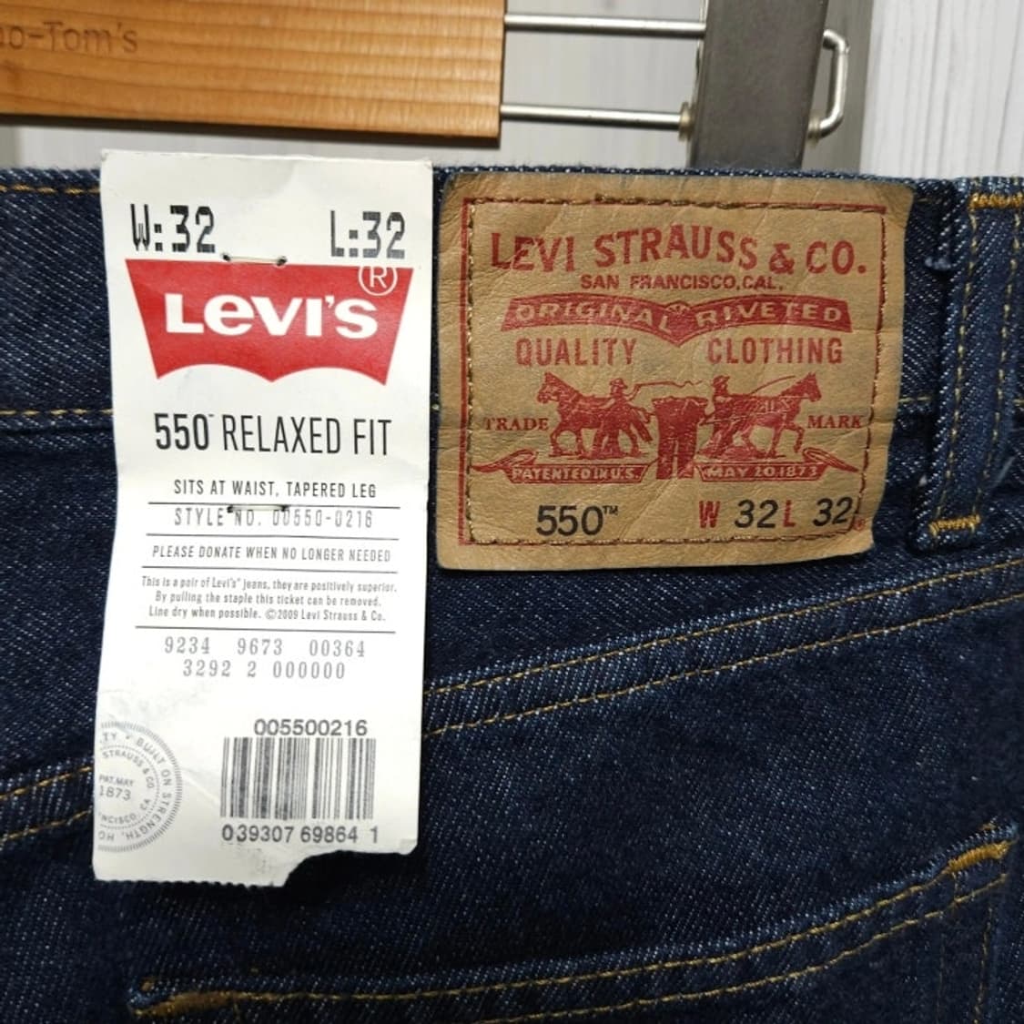32)LEVIS 리바이스 550 스트레이트 데님팬츠 청바지 새상품 상품이미지5