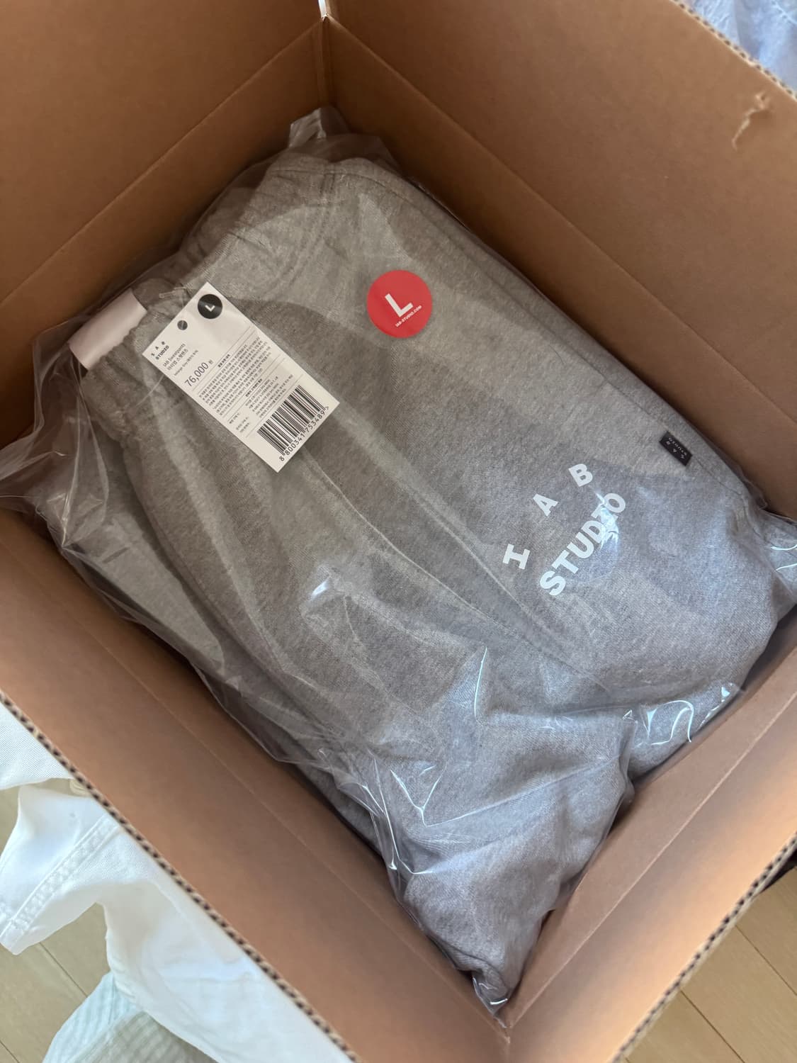 [L] 26ss 아이앱 스튜디오 스웻팬츠 멜란지 그레이 새상품 상품이미지1