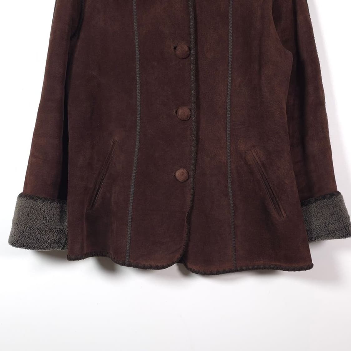 PAHILOR 리얼 돈피 스웨이드 쉐르파 무스탕 자켓 88 상품이미지4