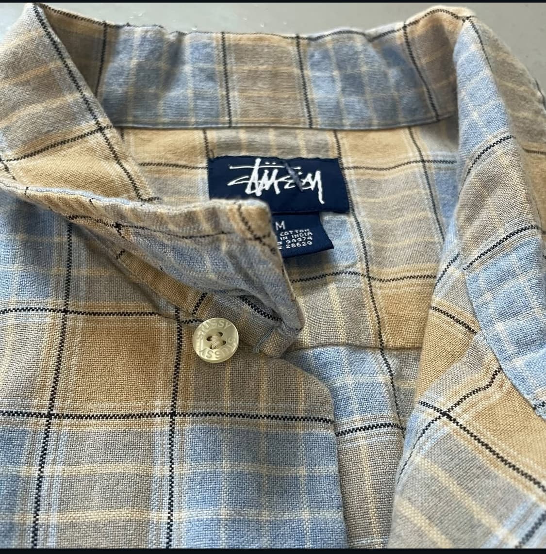 레어)90s stussy 스투시 빈티지 오픈카라 셔츠 상품이미지3