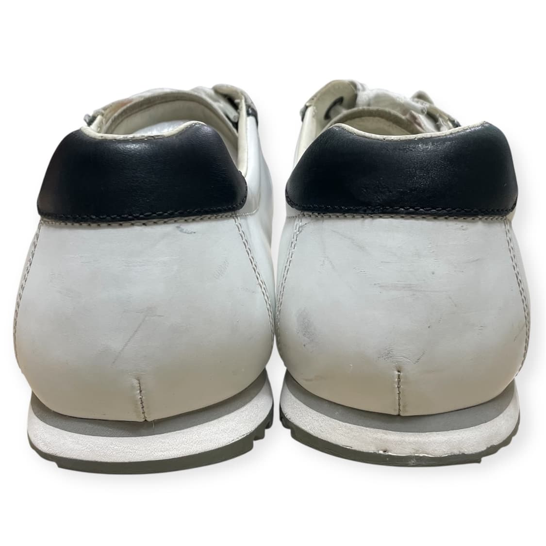 280~285) 프라다 스포츠 로고 레더 스니커즈 화이트 상품이미지5