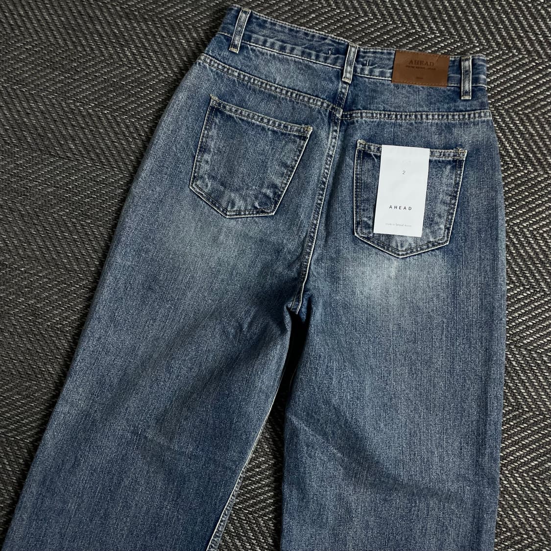 AHEAD 빈티지 와이드 워싱 데님 팬츠o 4339 상품이미지2