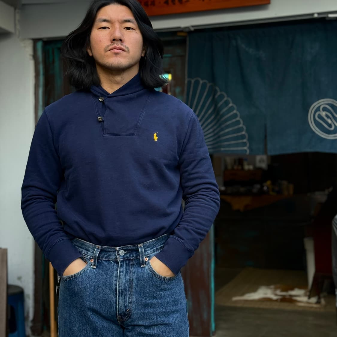 폴로 랄프로렌 숄카라 코튼 니트 L 상품이미지7