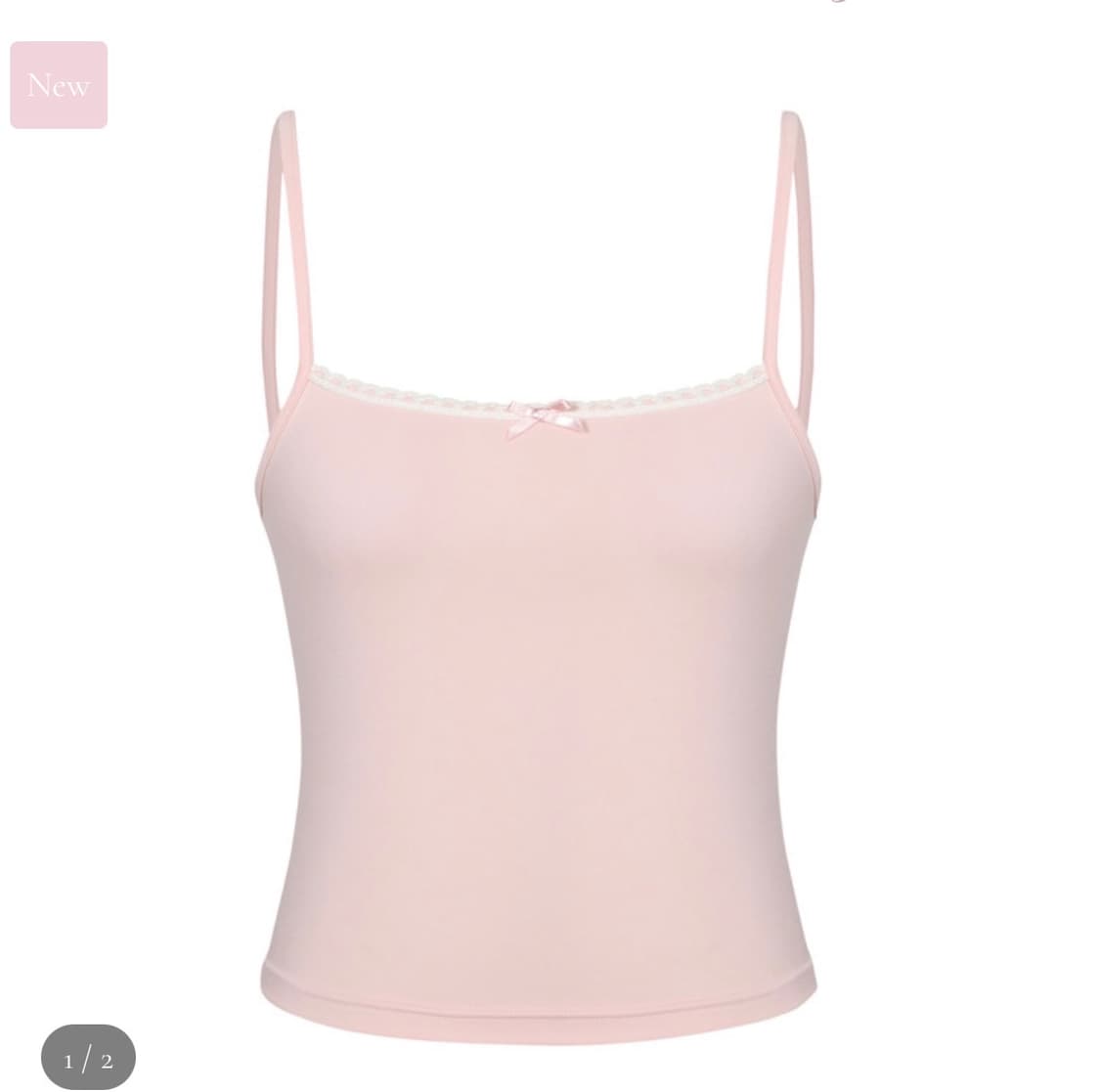 버니앤돌 리본 포인트 슬리브리스 탑 (핑크) 민소매 셔츠 상품이미지1