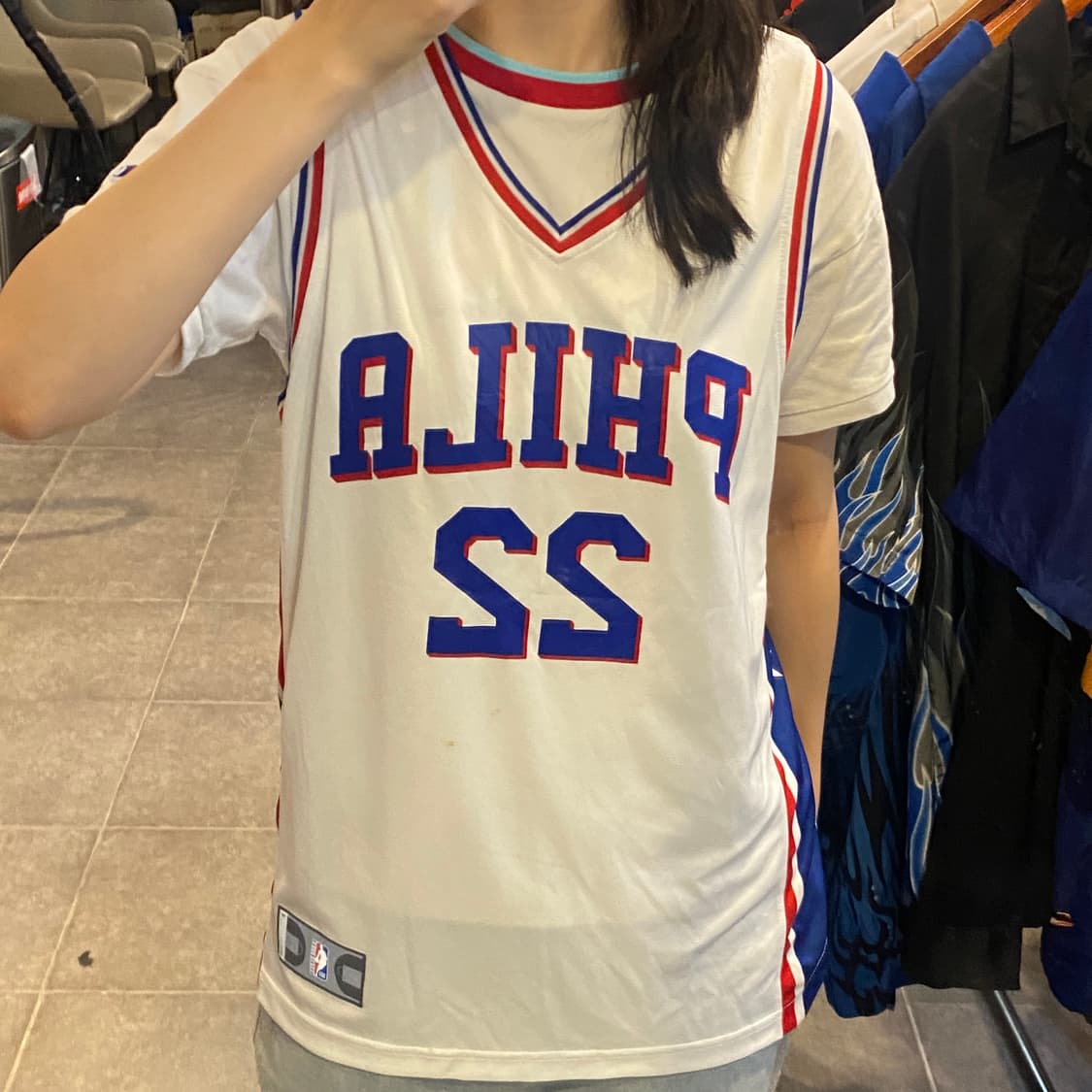 [NO.9] NBA philadelphia THYBULLE 화이트 져지  상품이미지3