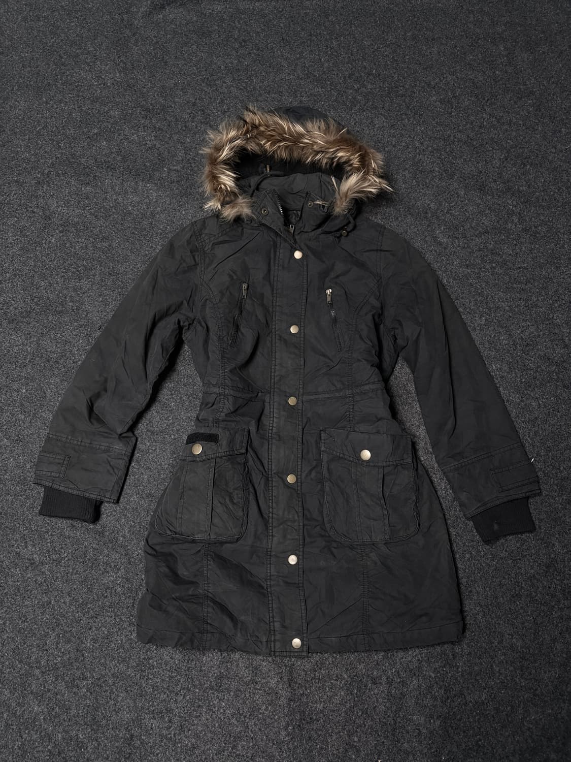 Vintage y2k Rock & Punk fur hood jacket 상품이미지1