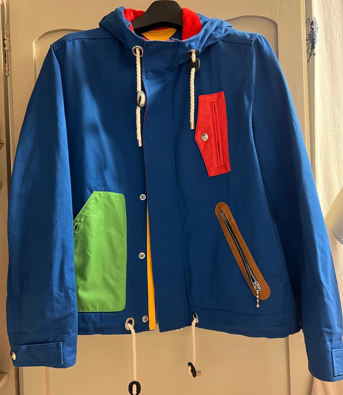 Moschino 모스키노 컬러 블록 후드 자켓 상품이미지1