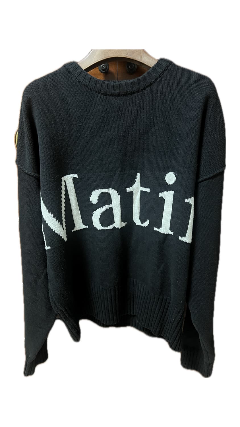 BIG LOGO KNIT PULLOVER IN BLACK 상품이미지4