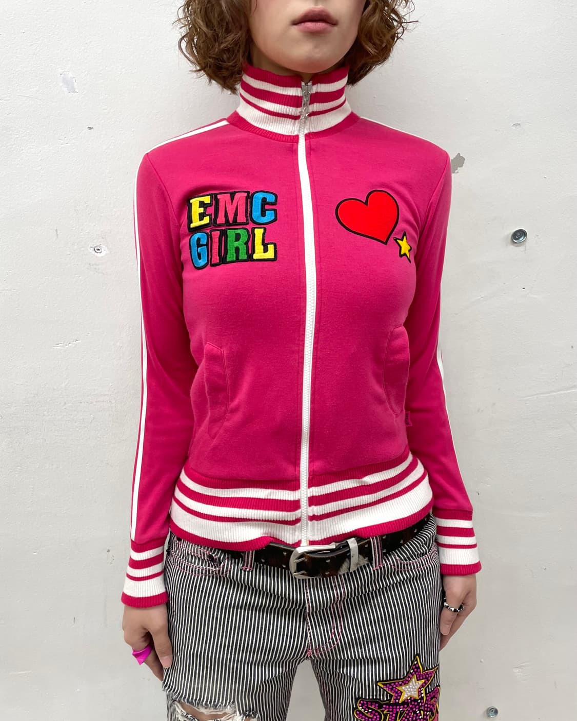 Retro heart star pink track top  상품이미지4