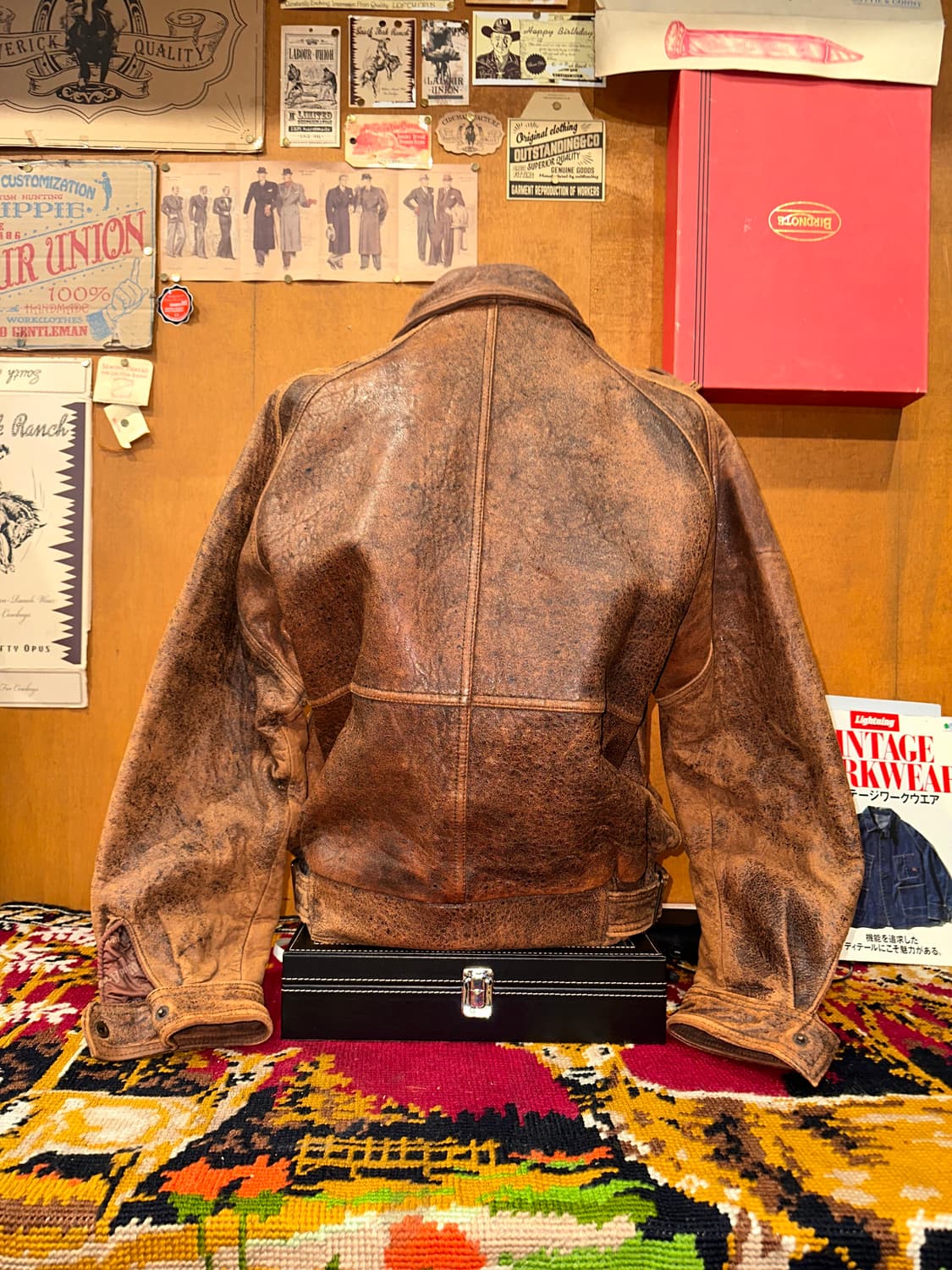 ( L-XL ) 가죽자켓 봄버자켓 a2가죽자켓 빈티지가죽 봄버자켓 상품이미지5