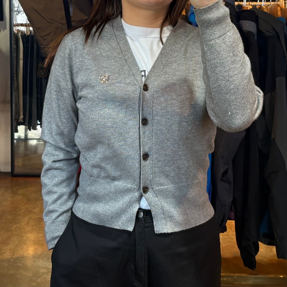 제너럴아이디어 그레이 가디건 상품이미지1