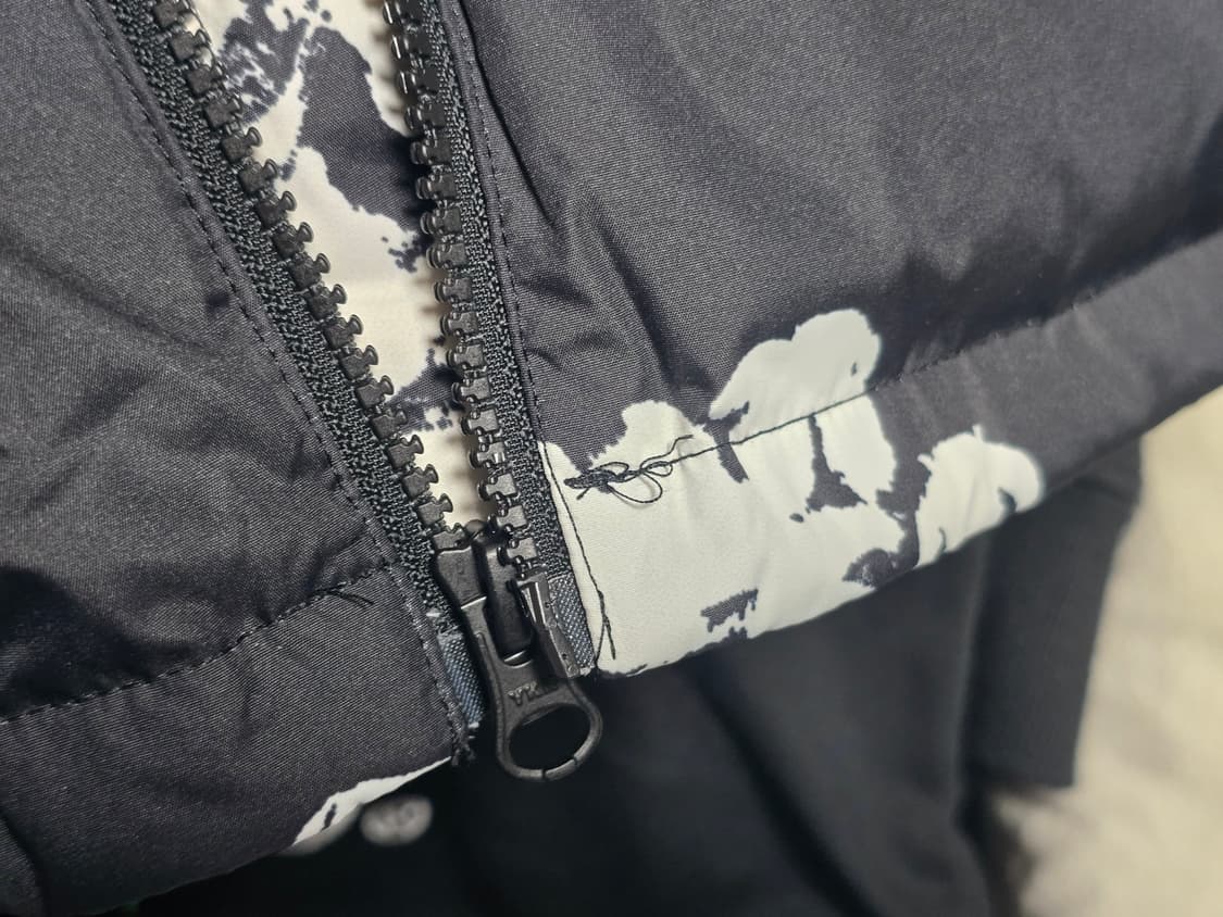 [S] 데님 티어스 코튼 리쓰 다운 자켓 패딩 블랙 상품이미지7