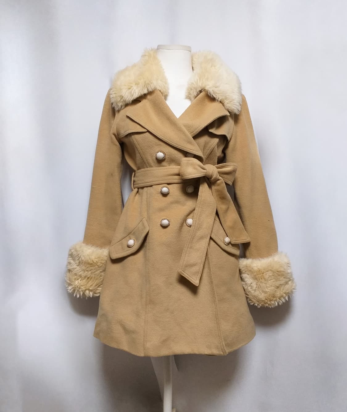 빈티지 퍼코트 히메라떼오네갸루 캐캐체 핀터깔 달천 대장 y2k자켓 로리타 상품이미지1