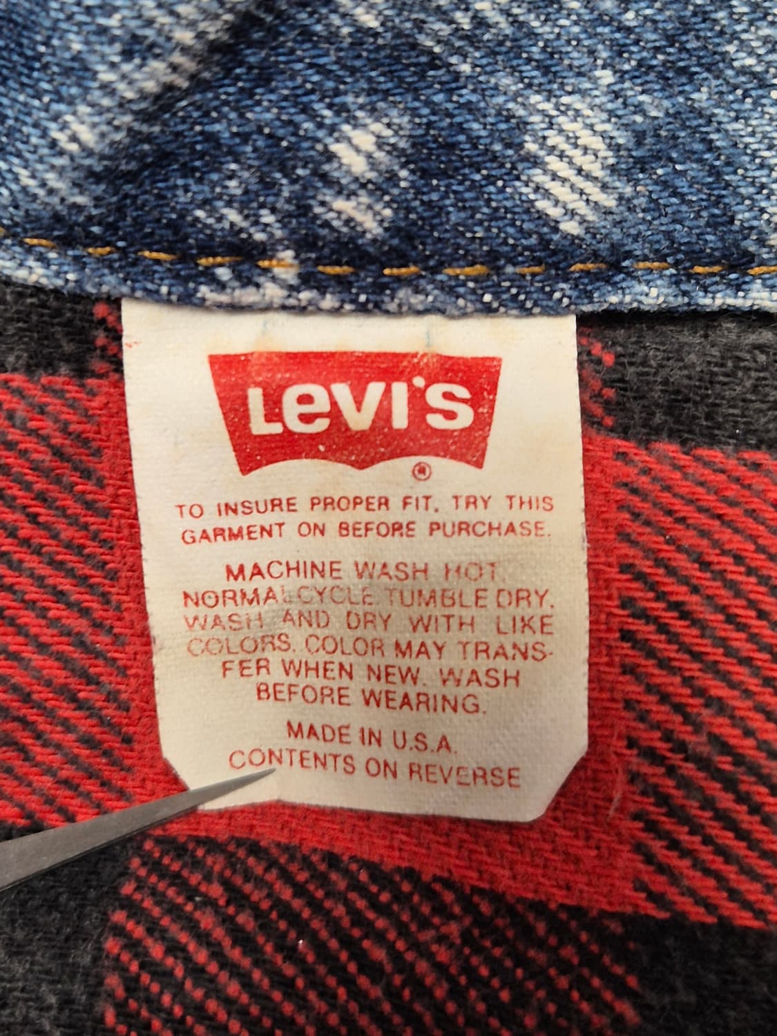 [L]80s US Made 리바이스 블랭킷  -304 상품이미지5