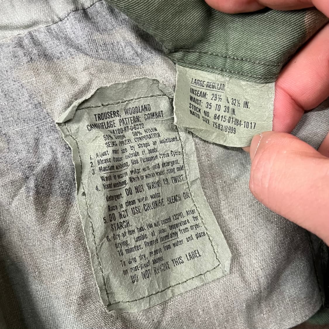 80s 미군 우드랜드 BDU 팬츠 (L/R) 상품이미지5