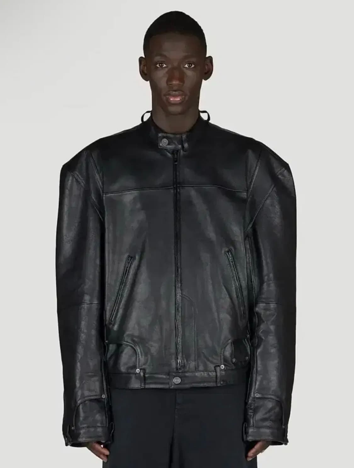 발렌시아가 디컨스트럭티드 레더 자켓 상품이미지4
