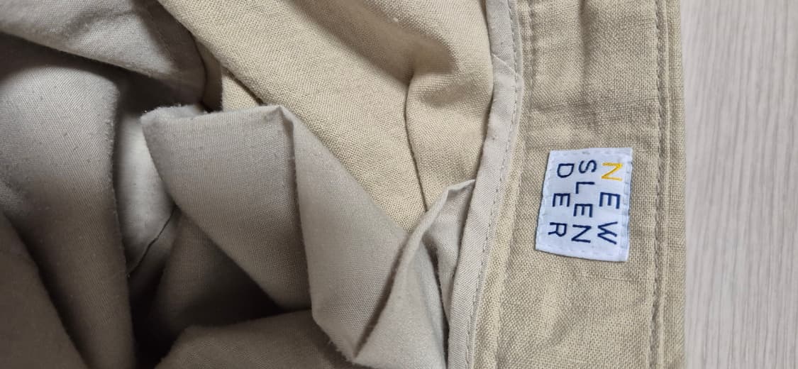 지오지아 린넨 크롭 밴딩 팬츠 82 베이지 상품이미지5