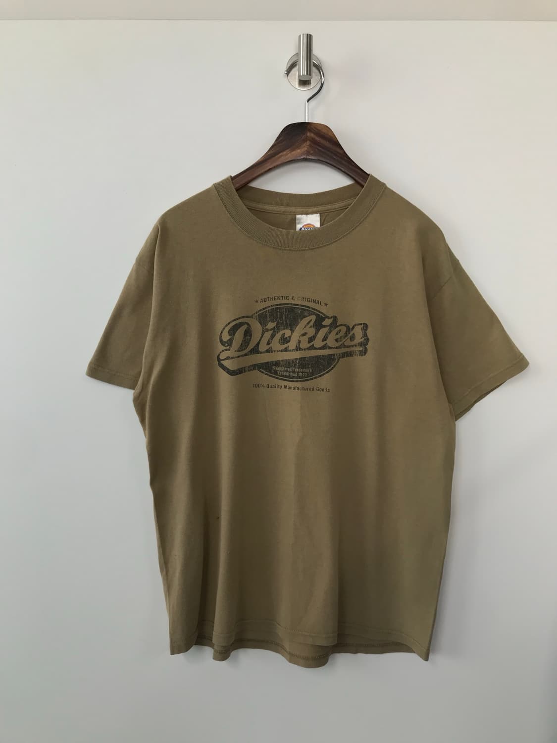 디키즈 빈티지 카키 반팔 티셔츠 상품이미지2