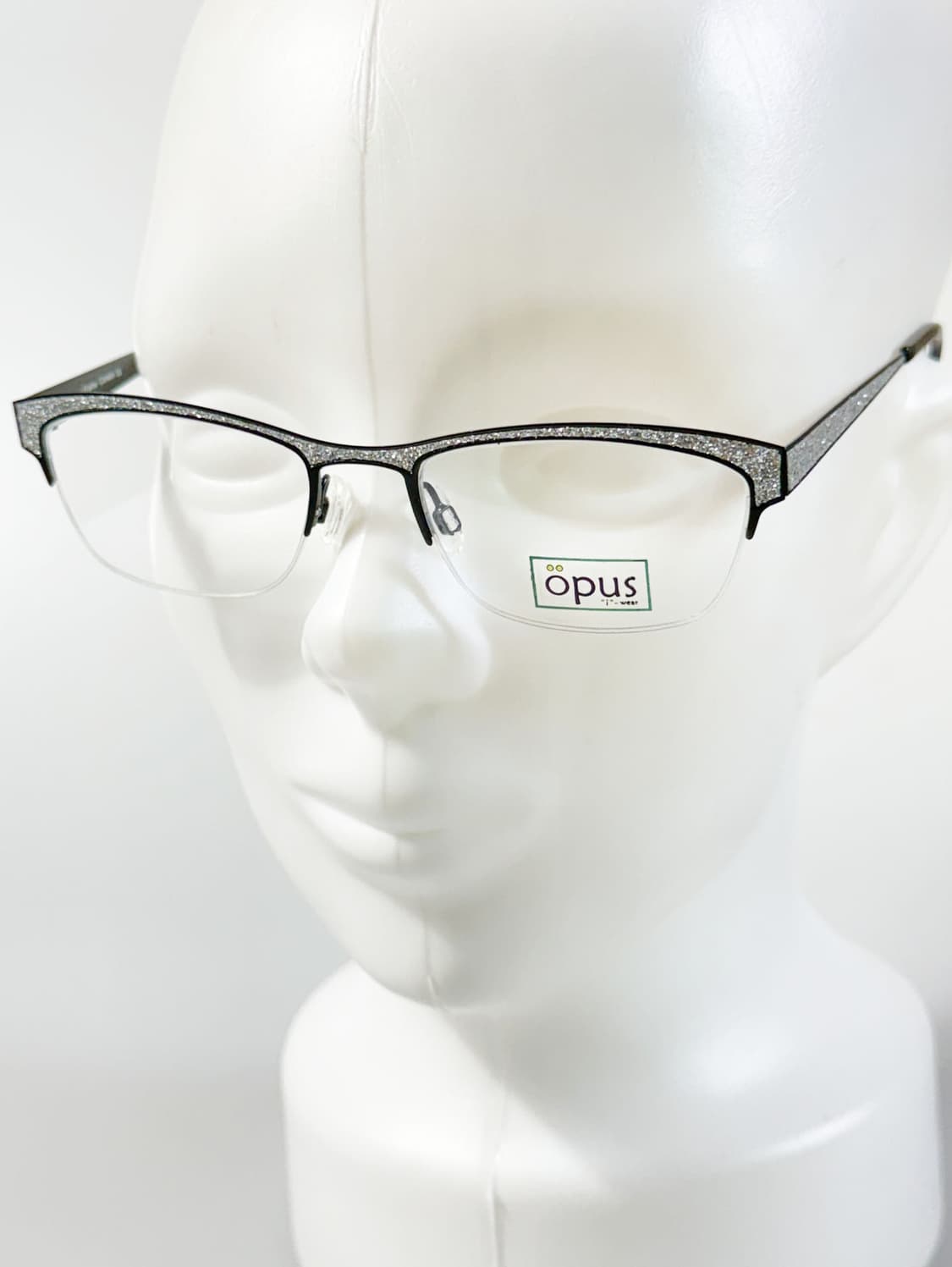 OPUS 글리터 스퀘어 반무테 빈티지 안경 상품이미지8