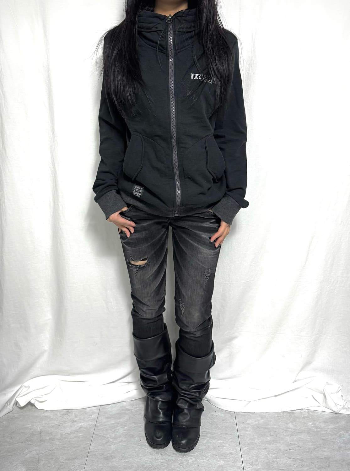 Damage Point Skinny Jeans 상품이미지1