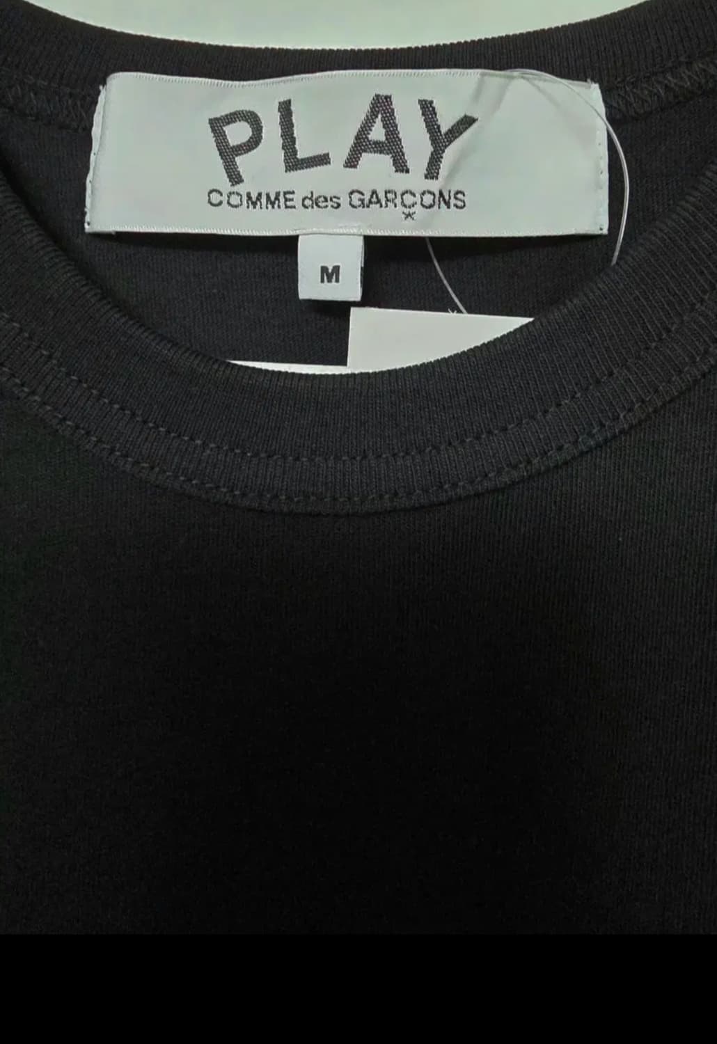 꼼데가르송 플레이 화이트.블랙 반팔 티셔츠 M 상품이미지2