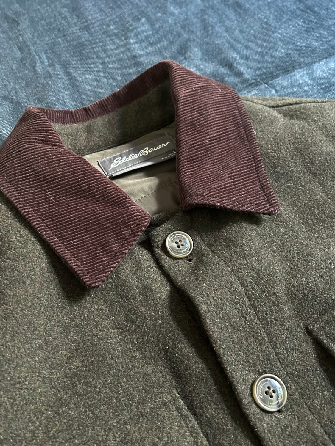 에디바우어 울 블렌드 코듀로이 칼라 헌팅자켓 상품이미지4