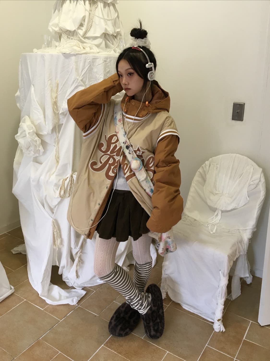 슈프림 미첼앤네스 후드패딩 상품이미지4