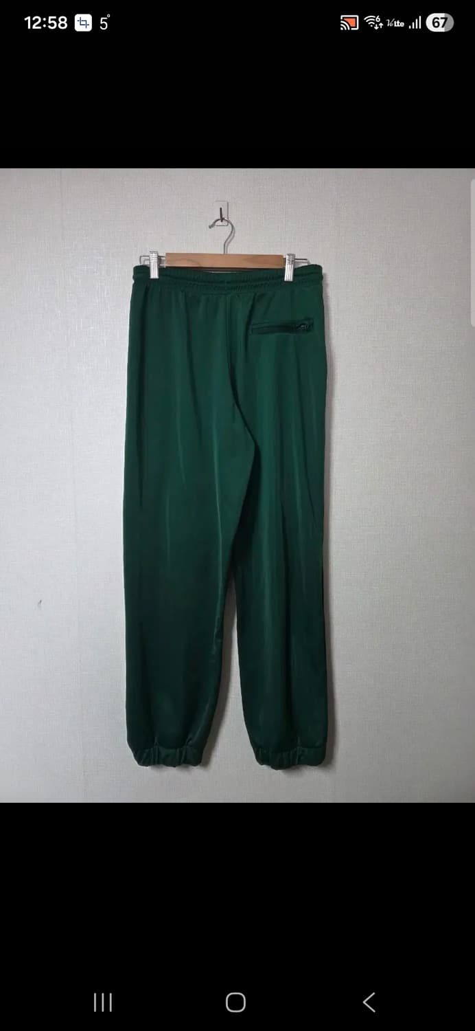 아디다스 녹색/흰색 버튼 트랙 팬츠  허리 30-34   남여공 세탁완료 상품이미지2