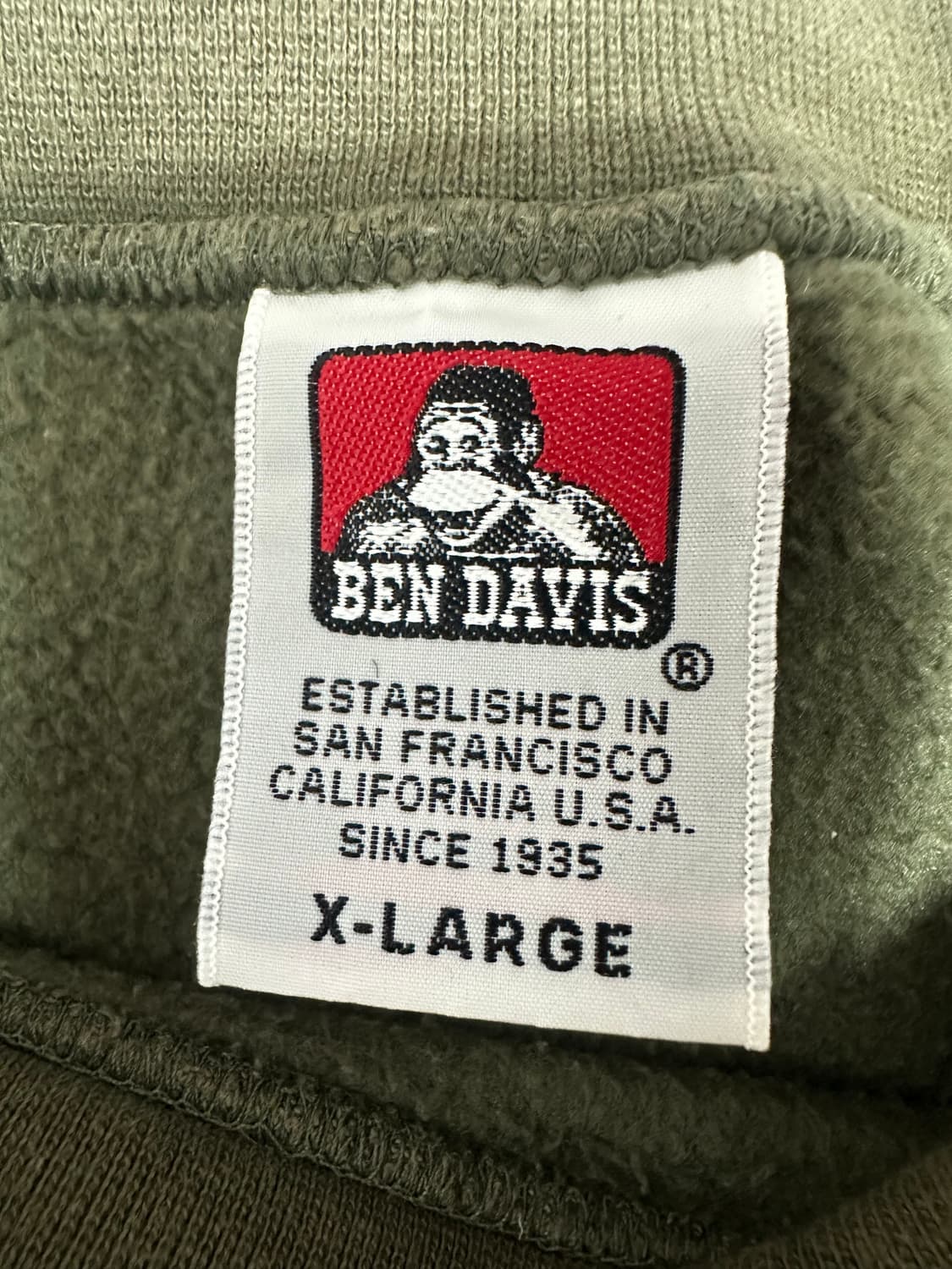 벤 데이비스 로고 카키 맨투맨 상품이미지5