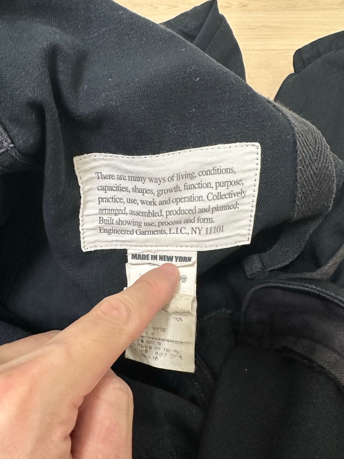엔지니어드가먼츠 퍼티그 블랙 M 상품이미지6