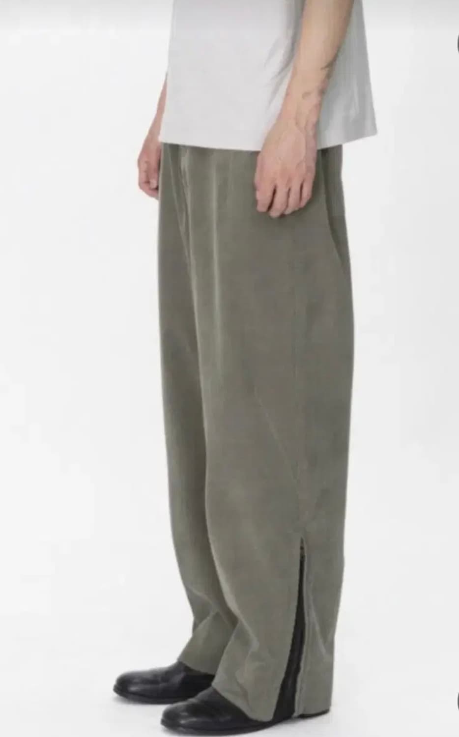 폴리테루 하나비팬츠 올리브 그레이 상품이미지1