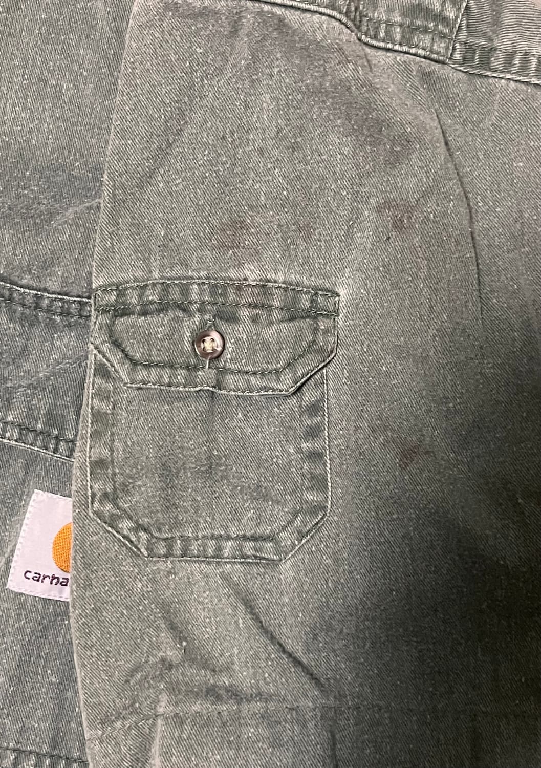 칼하트 반팔 셔츠 XL 올리브 상품이미지4