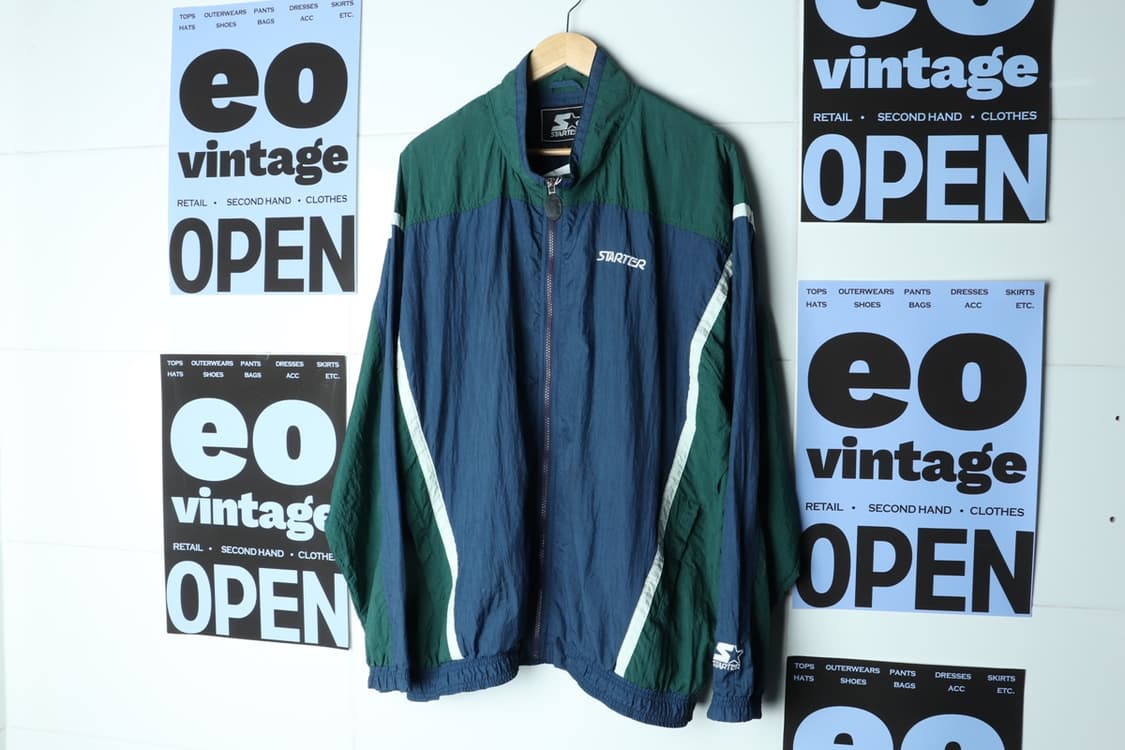 (XL-4XL) 스타터 집업 바람막이 점퍼자켓 90s 년대-H30530 상품이미지3
