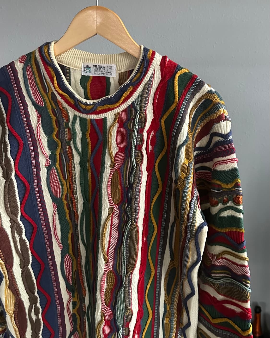 [S]samas 3D 멀티컬러 케이블 니트 스웨터 상품이미지3