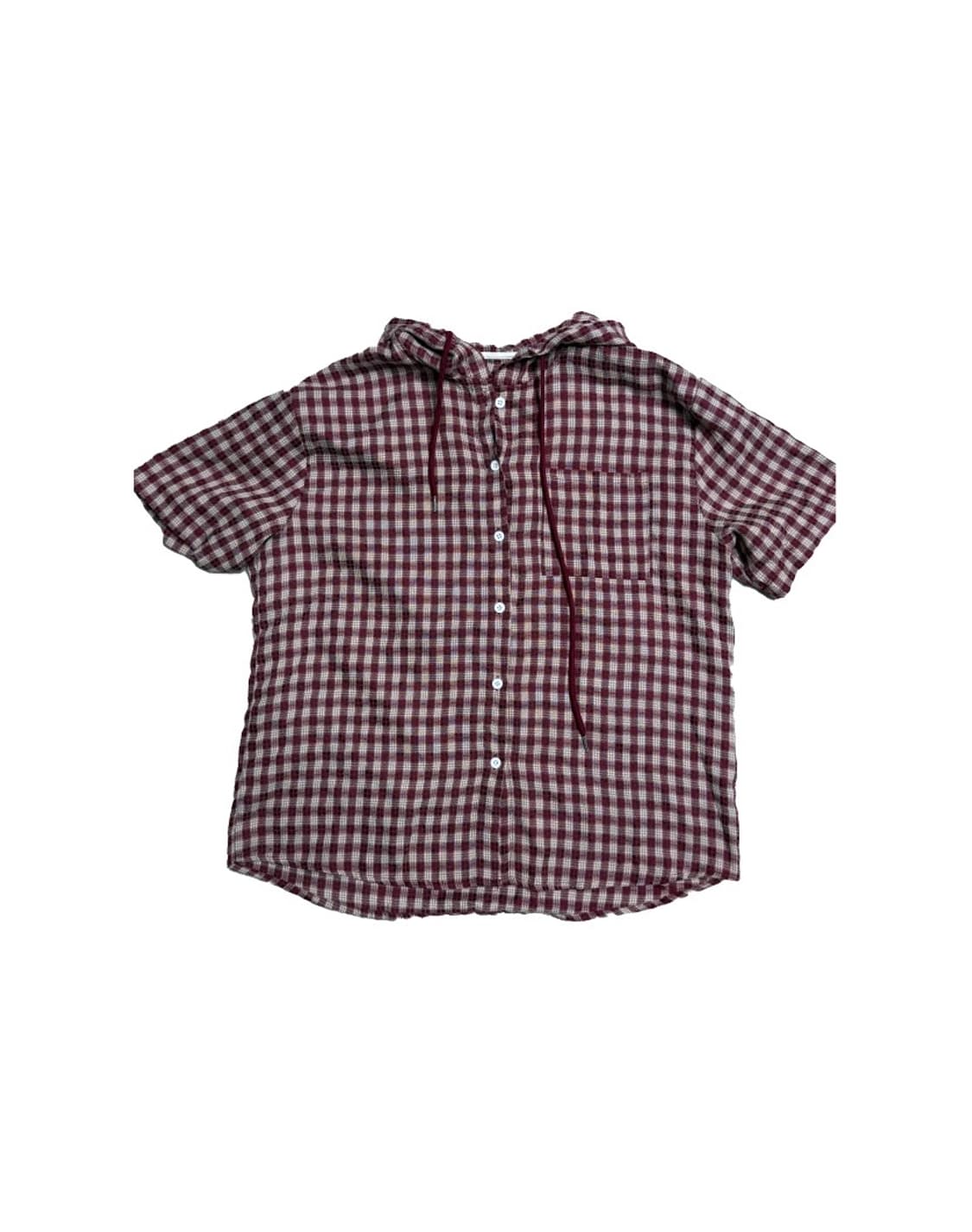 체크 후드 셔츠 상품이미지1