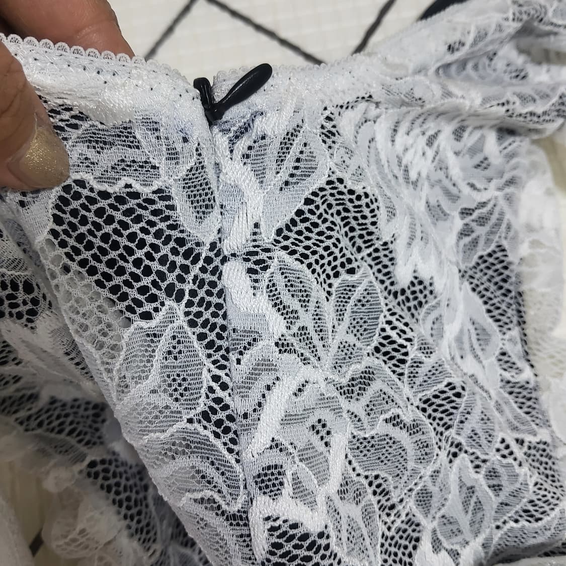 새상품 자라 화이트 레이스 시스루 미니 섹시 원피스 XS  44 마른55 상품이미지10