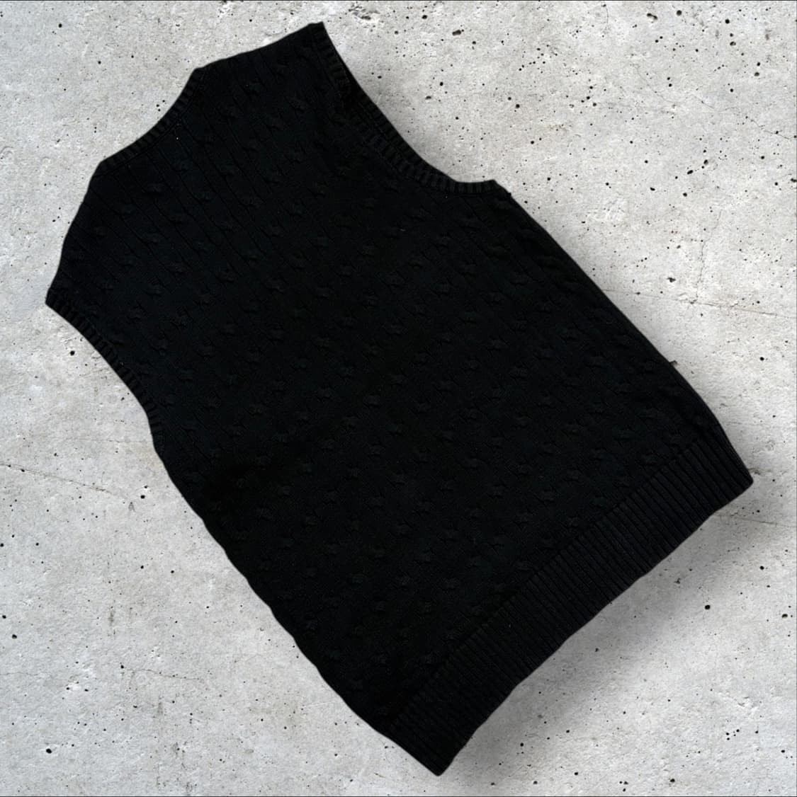 [XL] 22s 폴로 랄프로렌 신형 큐알 케이블 니트 조끼 블랙 B704 상품이미지2