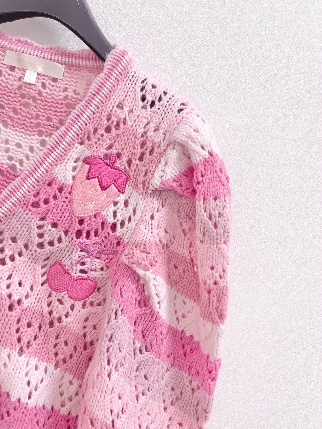 Love shack fancy 러브 쉑 팬시 펀칭 포인텔 니트 가디건 상품이미지6