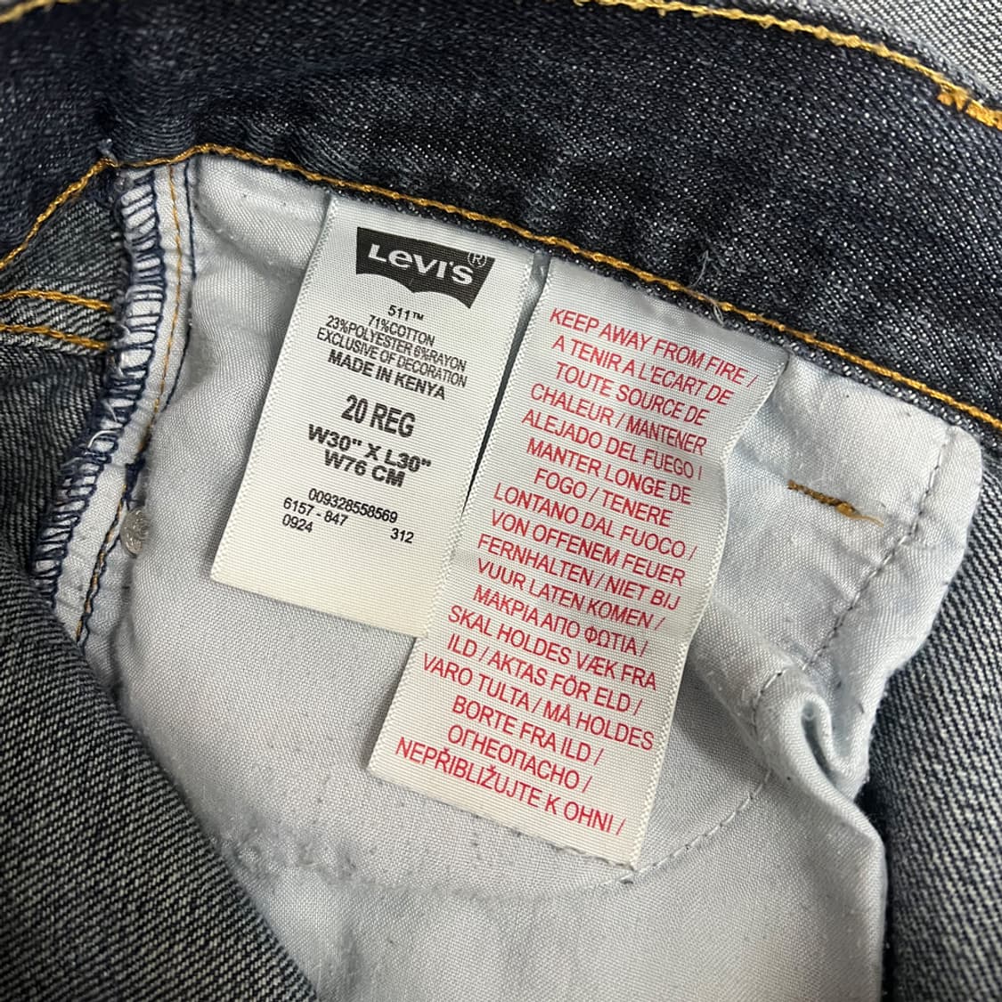 리바이스 511 페인트 커스텀 데님 팬츠 청바지 30 상품이미지5