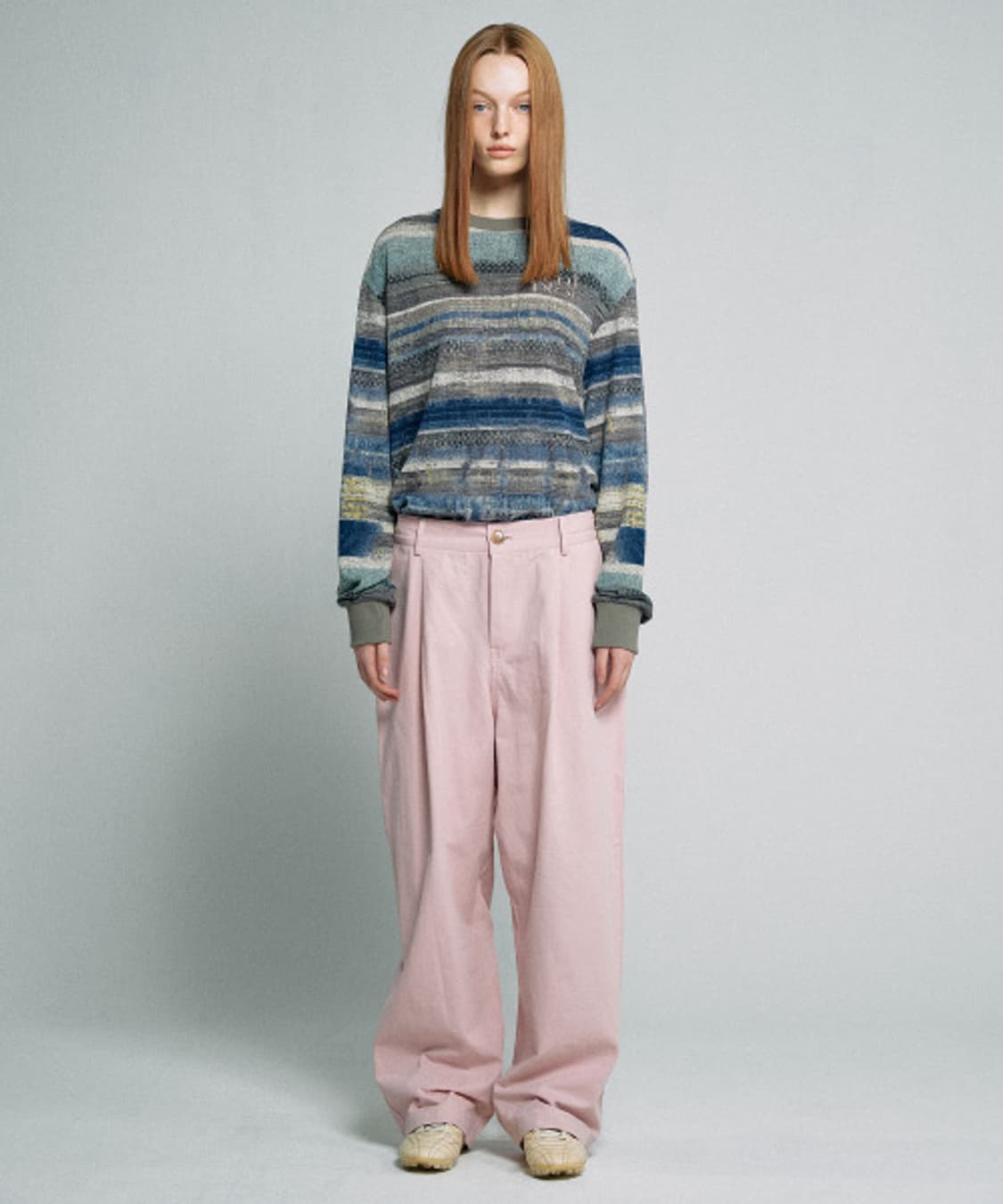 Ombrer Stripe L/S Tee Multi Blue 상품이미지3